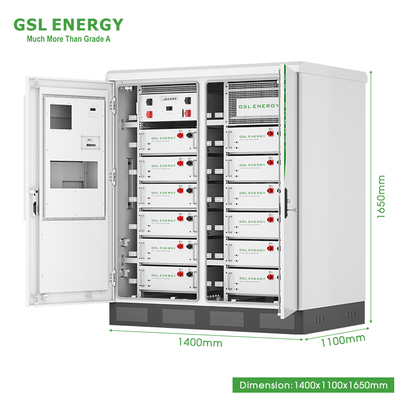 GSL ENERGY Bess Solar Battery Energy Storage System 120kwh Build in Inverter High Voltage Lithium Ion Battery for Peak Shaving