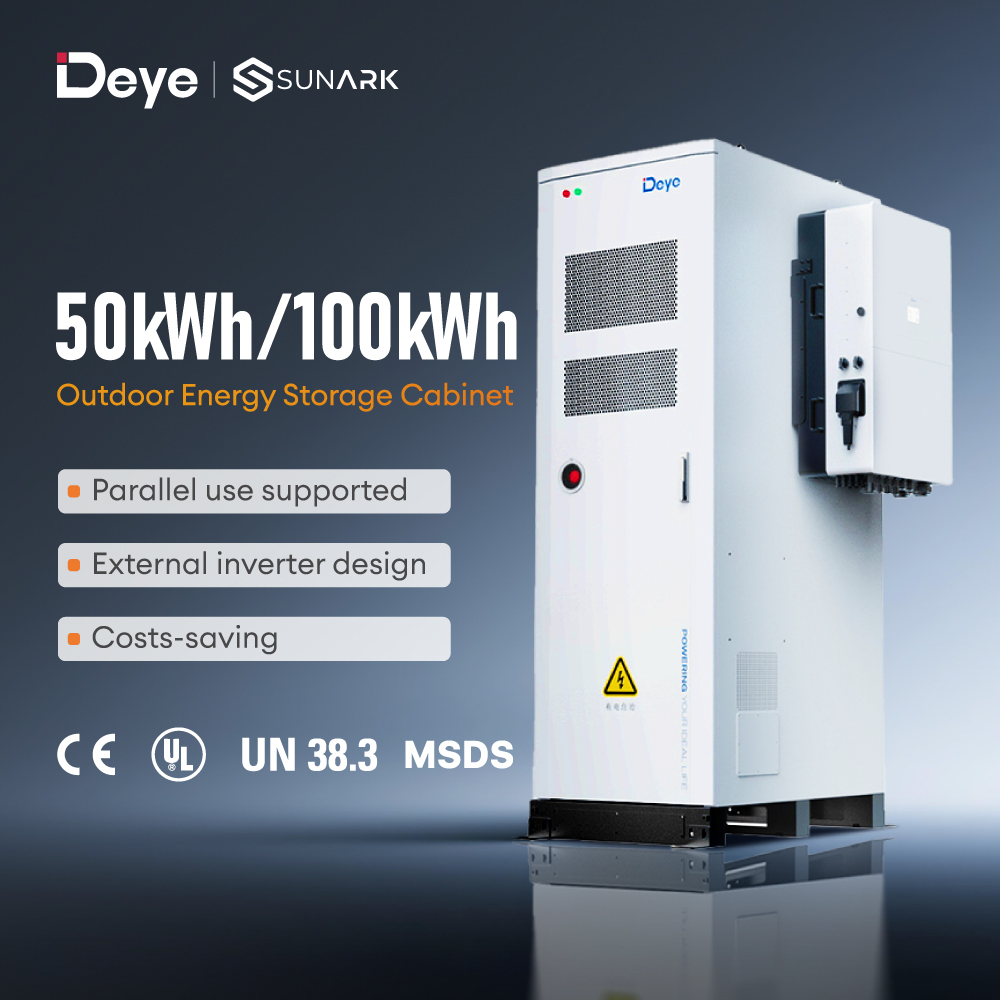 Deye GE-F60 Pv Battery Container 50Kw 100Kw 200Kw Lithium Battery Cabinet Bess Solar Energy Storage System For Industrial