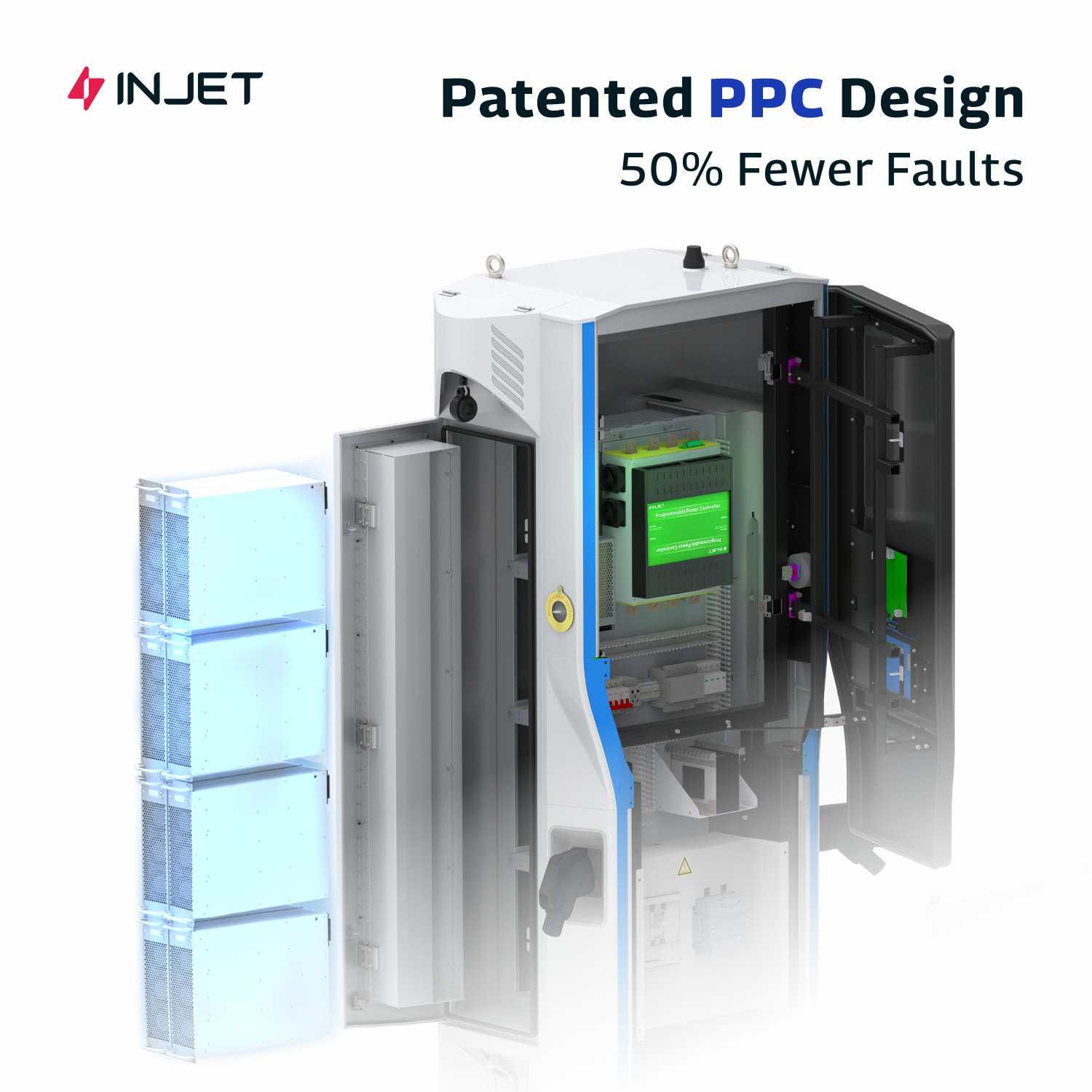INJET 300V- 1000V Solar Powered Integrated EV Changing Solar/Storage/Charger 120kW 320kW Commercial DC EV Fast Charger Station