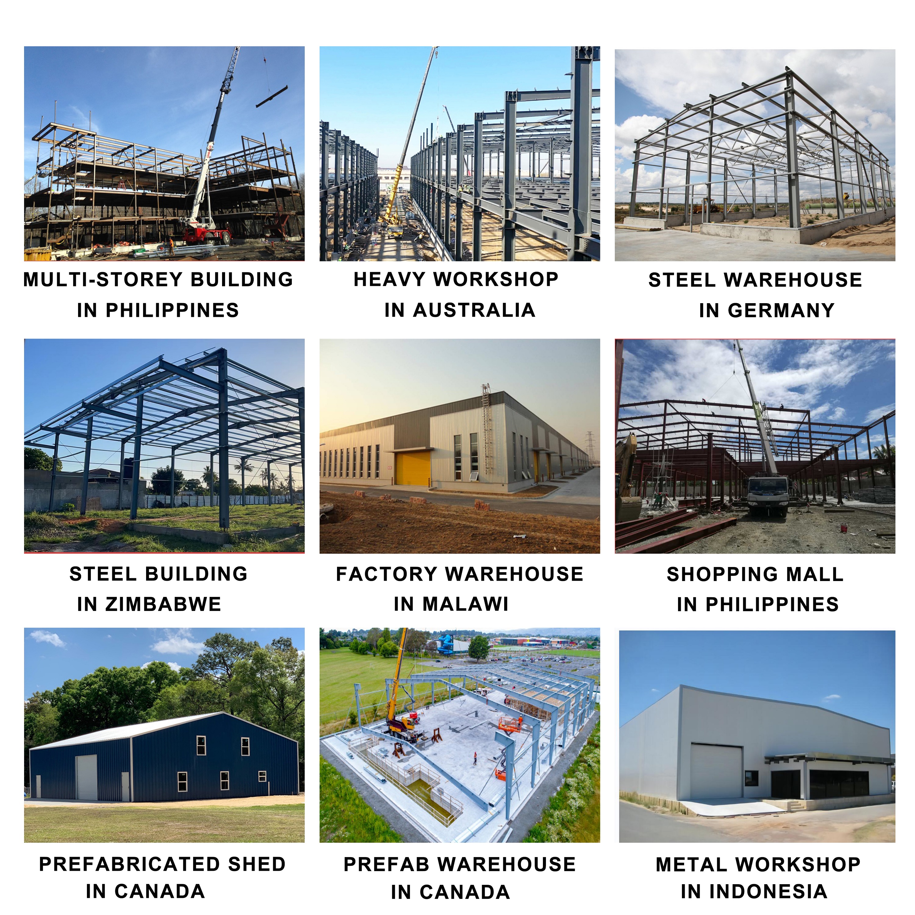 Global Steel Structure Project Installations