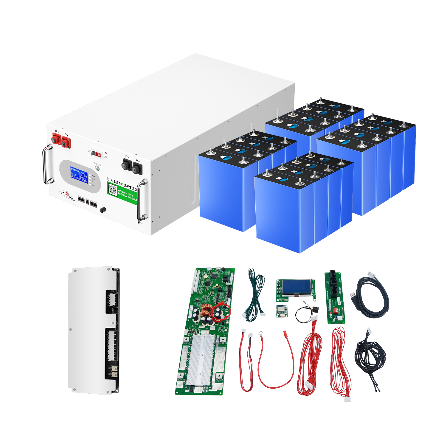 BASEN Emily-Salvo Italy DIY 51.2V LiFePO4 Battery Pack 280Ah 300Ah 306Ah 314Ah Battery Boxes And Racks For Home Energy Storage