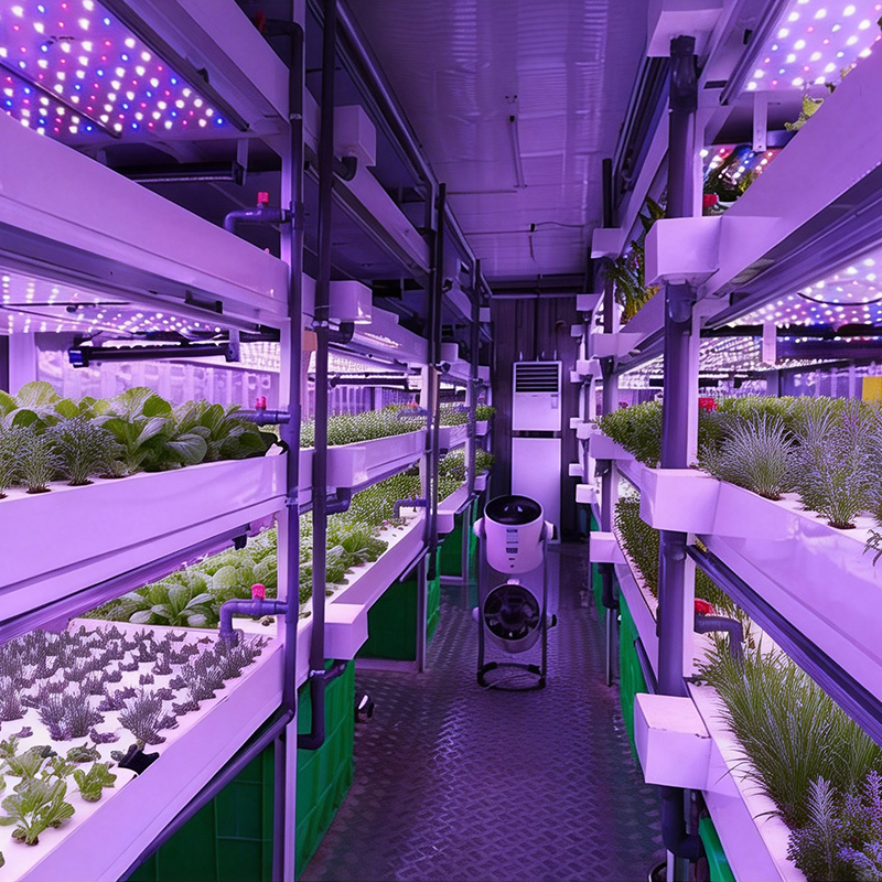 Modular Design Large Hydroponic Systems Vertical Farming Container Farm Steel Frame Mobile Plant Growing Equipment For Urban