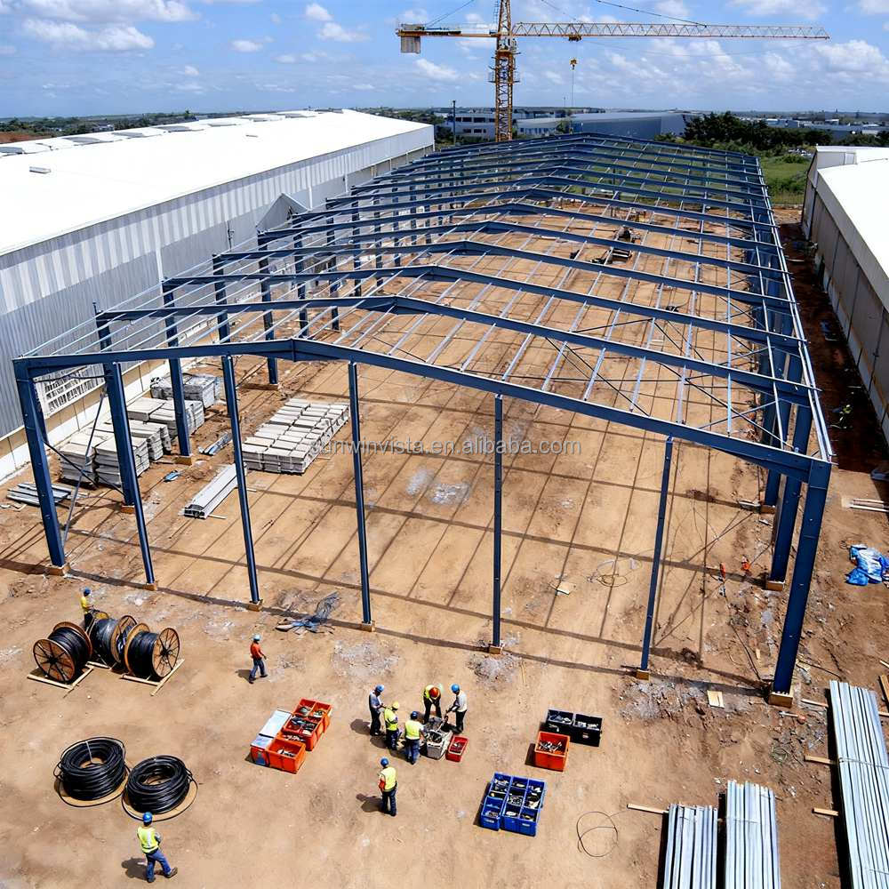 Modern Design Pre Engineered Steel Structure Production Workshop Warehouse Factory With Span Configuration Light Steel Frame