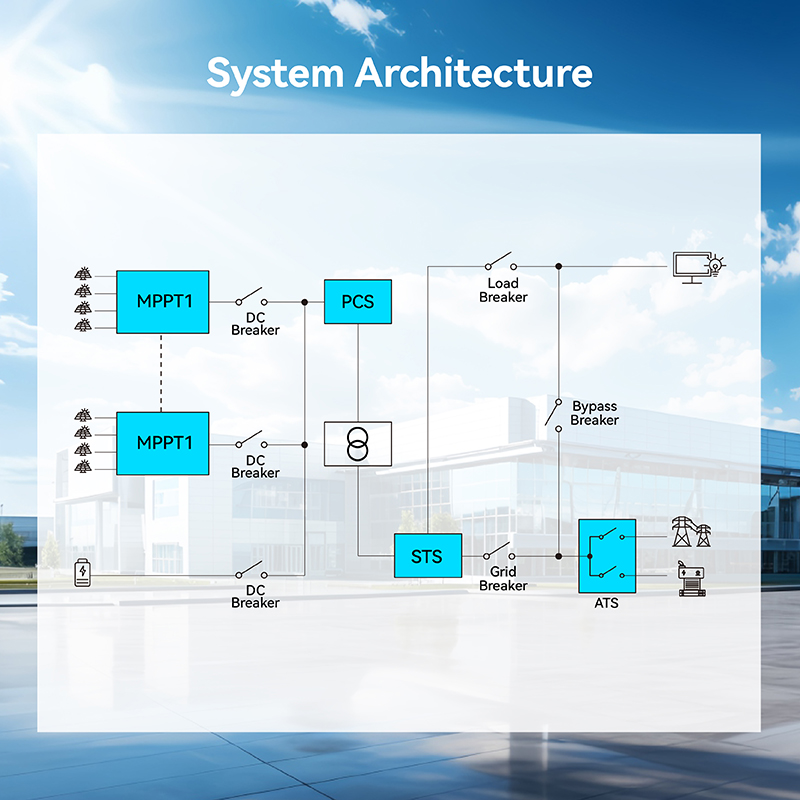 125KW/250KW Hybrid Microgrid Inverter System Three-Phase On/Off Grid LiFePO4 Battery Solar Inverters AC Solar Energy Storage