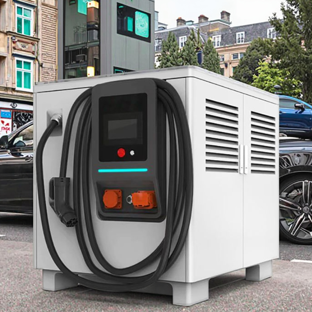 New 60KW DC Mobile EV Fast Charging Station Floor Mounted IP54 Protection Grade CCS2 Interface Energy Storage Emergency System