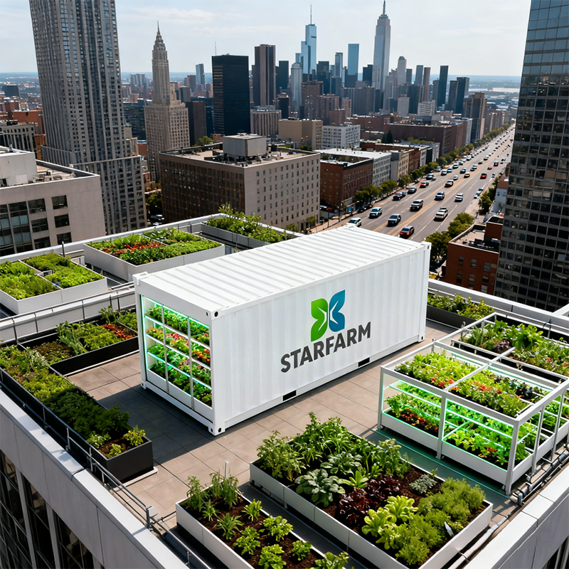 Modular Design Large Hydroponic Systems Vertical Farming Container Farm Steel Frame Mobile Plant Growing Equipment For Urban