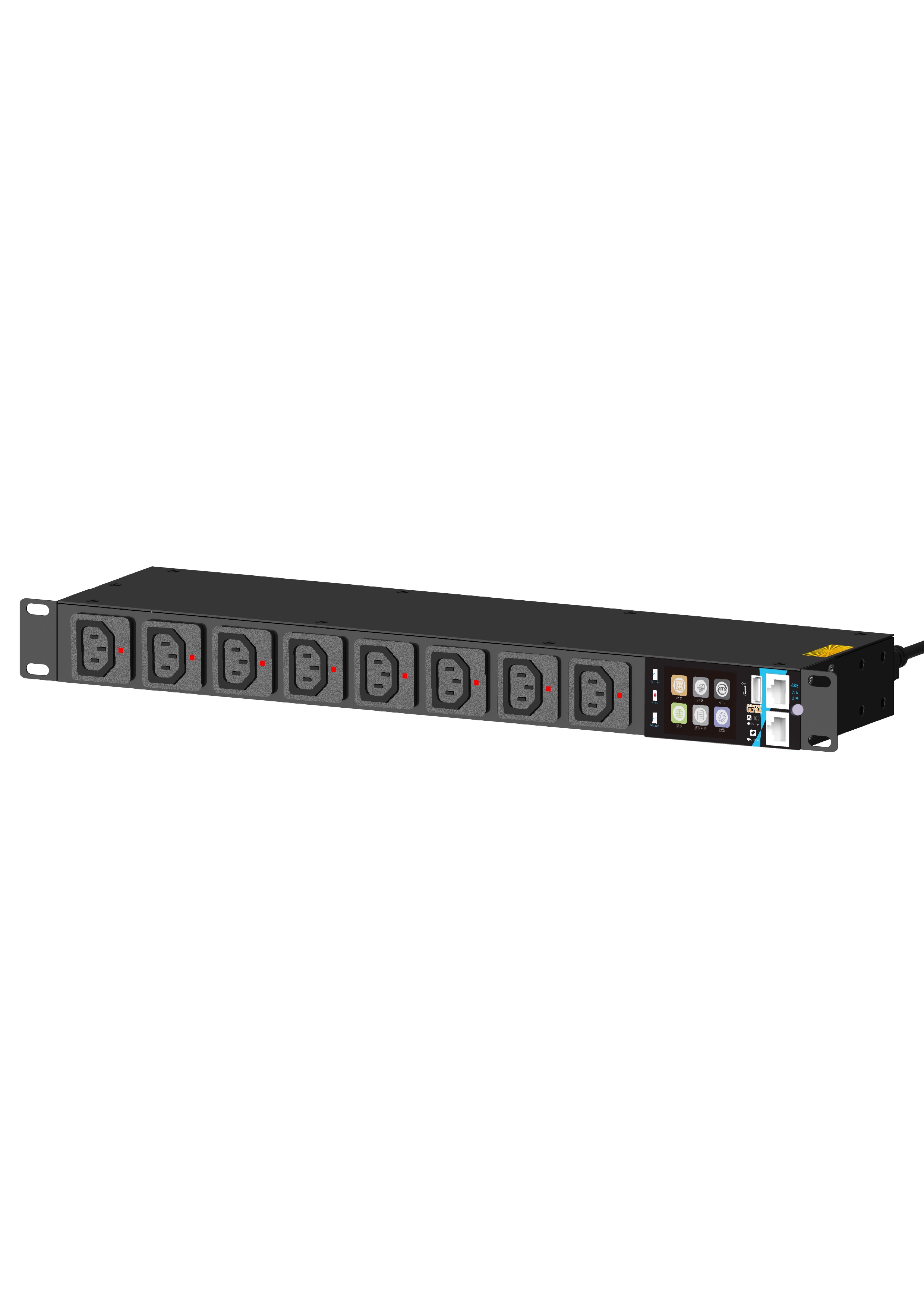 Intelligent Smart PDU 8 Ports C13 Locking Outlets 10A 240V Energy Metering Power Monitoring SNMP HTTPS For Data Centers OEM