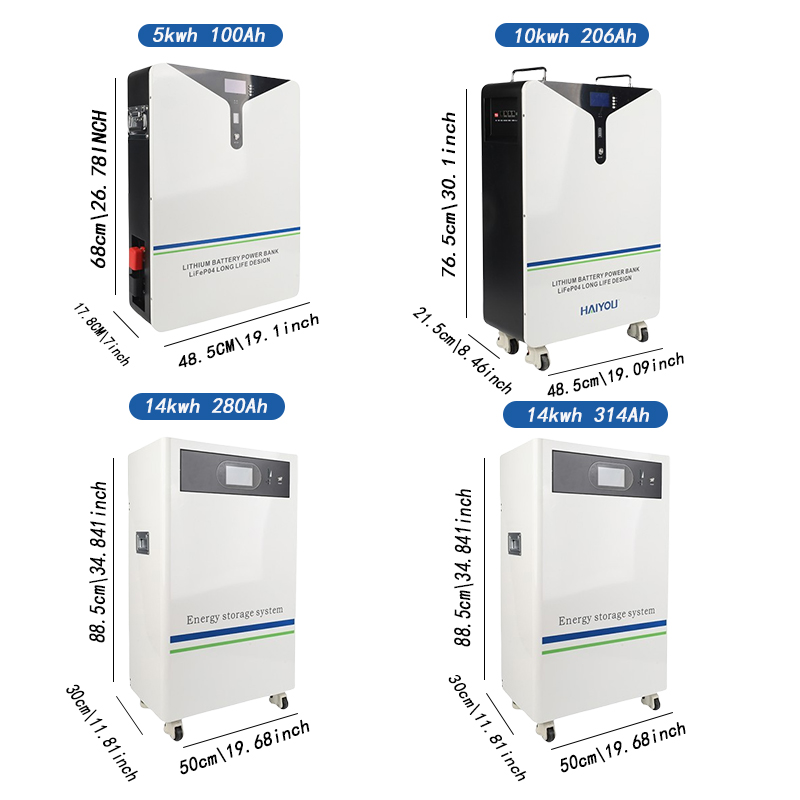 High Compatibility Smart Solar Home Energy Storage System 10 kWh 51.2V 206Ah LiFePO4 Lithium Ion Batteries Solar Backup Power