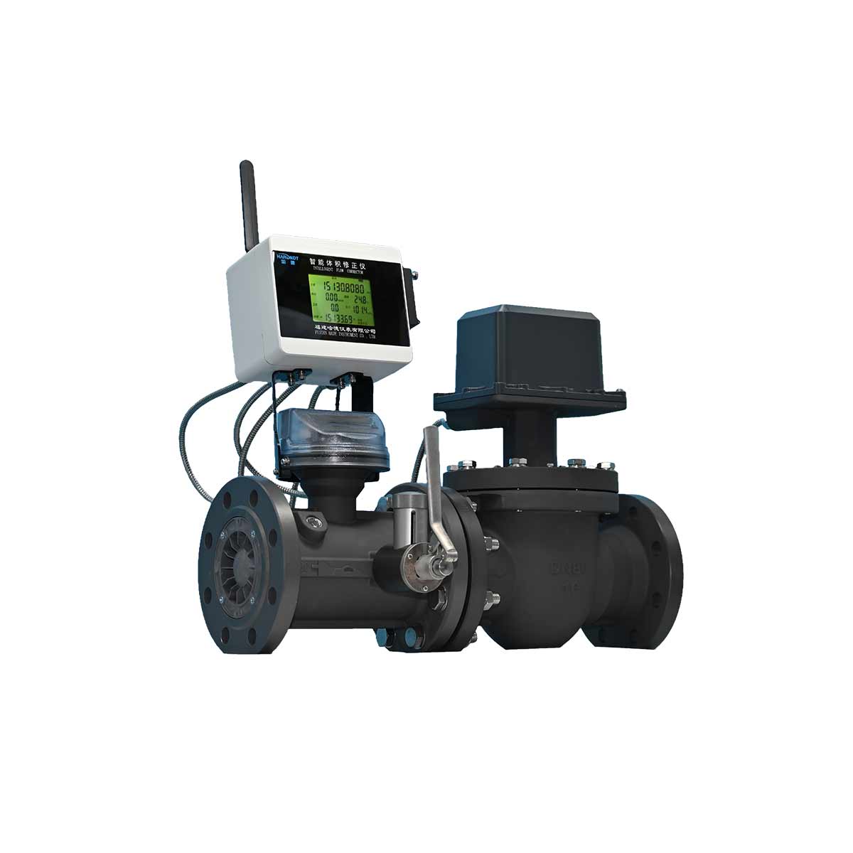 DN80 Hade Digital Gas Turbine Meter | Aluminum Smart Prepaid Metering System Dual Display Valve IC Card Remote Monitoring OEM