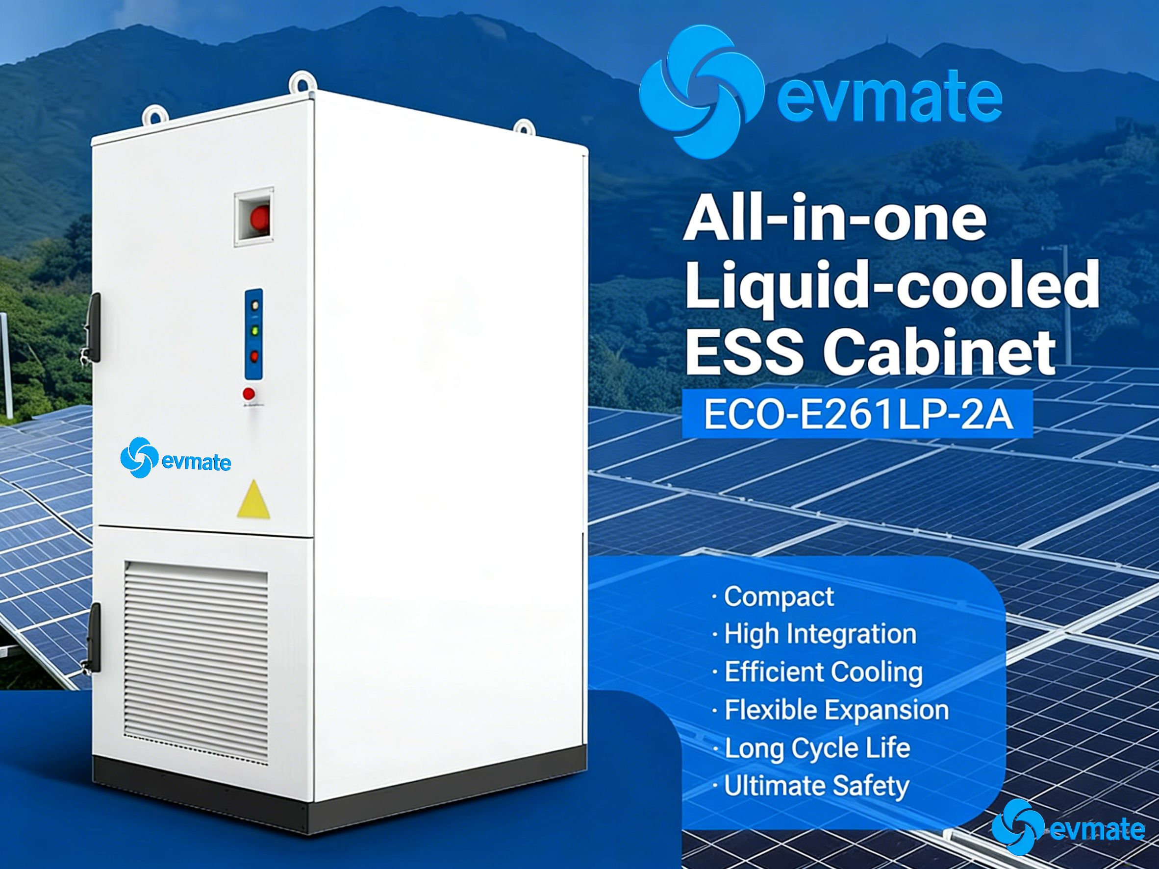 CE Certification UN38.3 On-Grid Solar Wind Power Peak Shaving LiFePO4 314Ah Cell 125kW 261kWh C&amp;I Battery Storage Cabinet Liquid