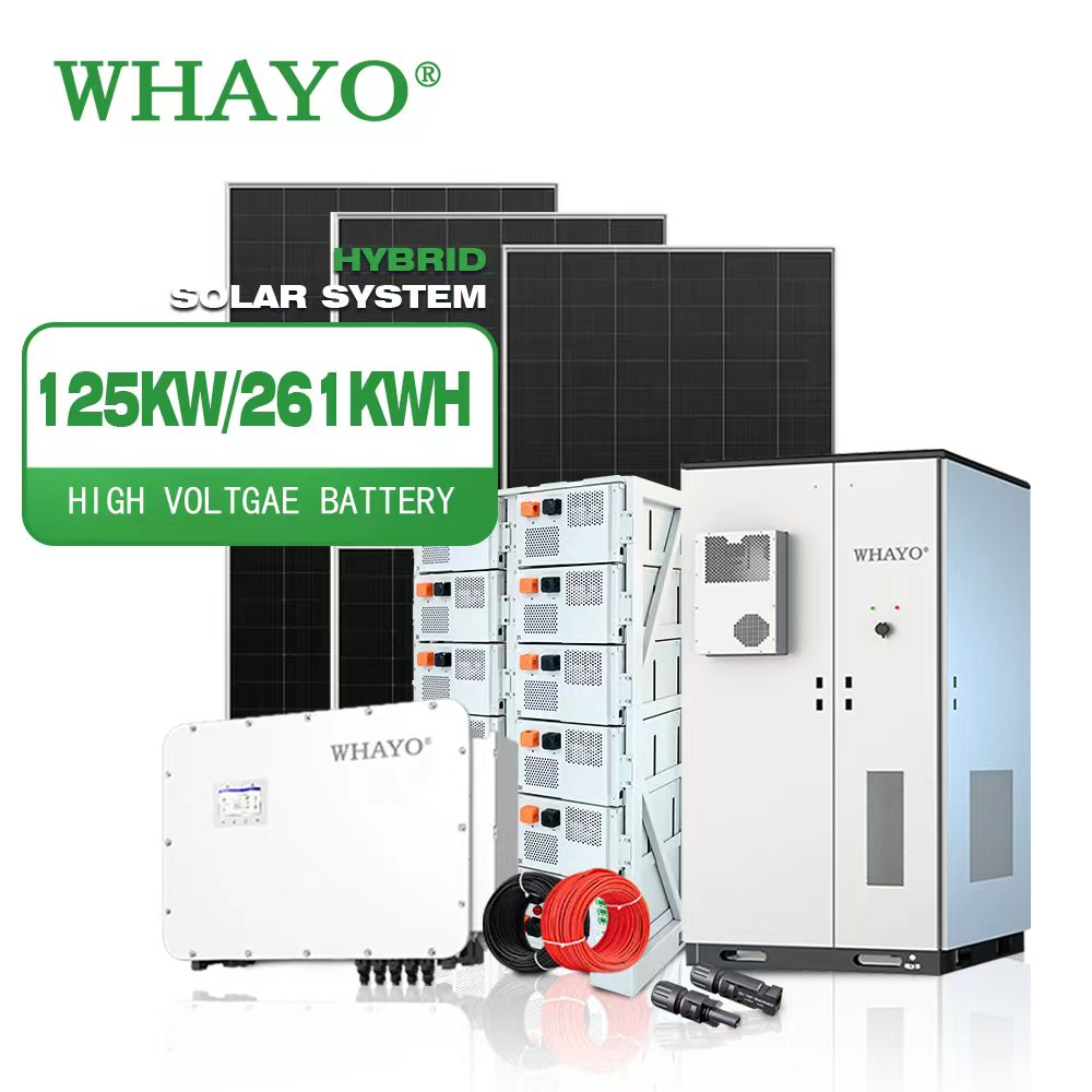 Whayo Industrial Solar Power System 150KW 300KW 500KW Distributed Energy System for Manufacturing Industry