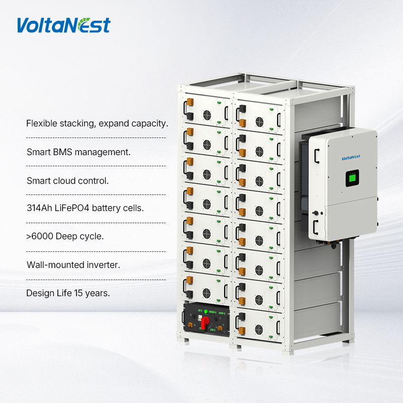 VoltaNest 80kW 100KW 125KW 180kWh 177KWH 209KWH 241KWH 200KWH Rack All In One Commercial &amp; Industrial Energy Storage System