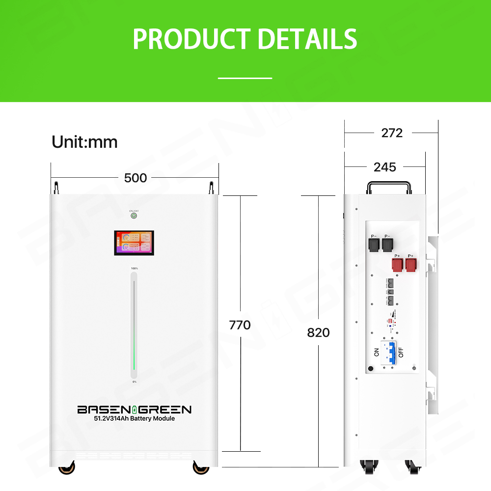 BASENGREEN High Capacity Lithium Battery Lifepo4 51.2 V 230ah 300ah 314ah 11kWh 10kWh 15kWH 16kWh Lifepo4 48v For Home Storage