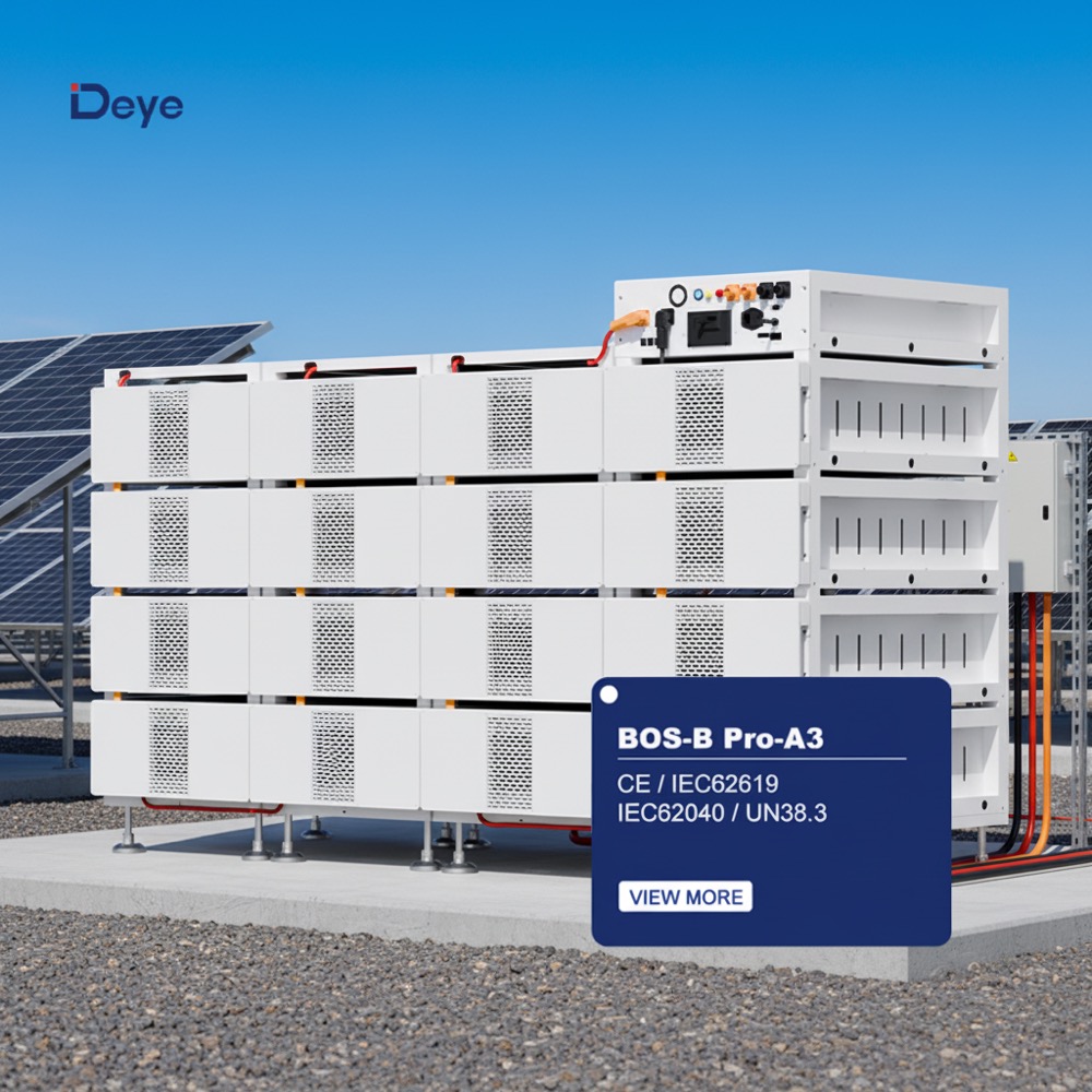 Deye ESS BMS 240kWh BOS-B Pro-A3 Lithium Battery C&amp;I Energy Storage System 240kwh Distributed Energy Island System
