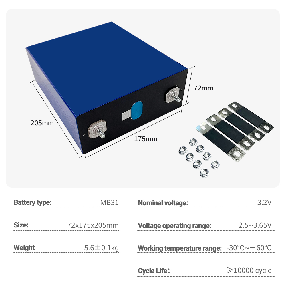 EU Stock Hot Sale Lithium Iron Phosphate Akku Battery Batterie Celle 3.2v Home Energy Storage Mb31 330ah Lifepo4 Battery Cell