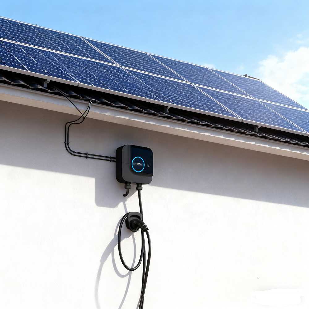 202605 New 11KW Type2 DLB AC EV Charging Station CE IP55 Floor-standing PV Compatibility Solar