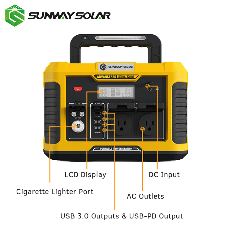 Backup Energy System 1000W Portable Power Station Solar Generator for Emergency Power Backup