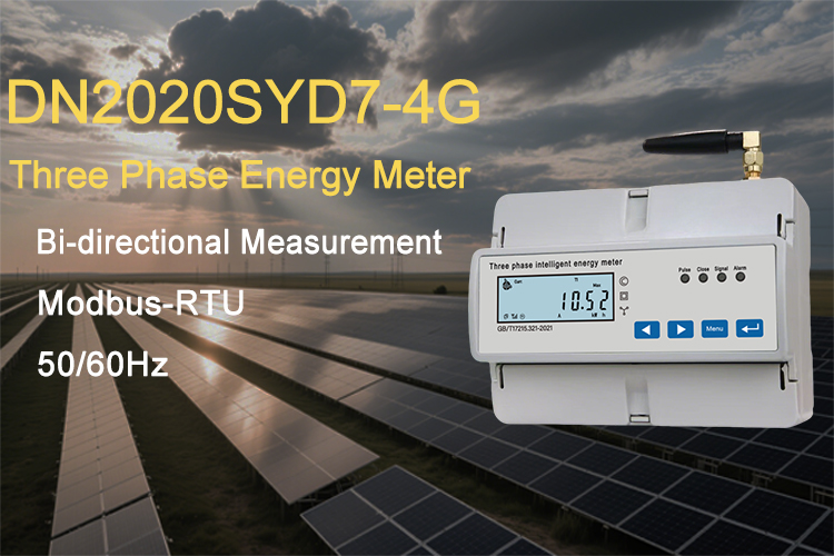 4G/WiFi Three Phase Four Wire kWh Meter 0.5 Class Accuracy Smart Energy Management System Industrial Power Monitor