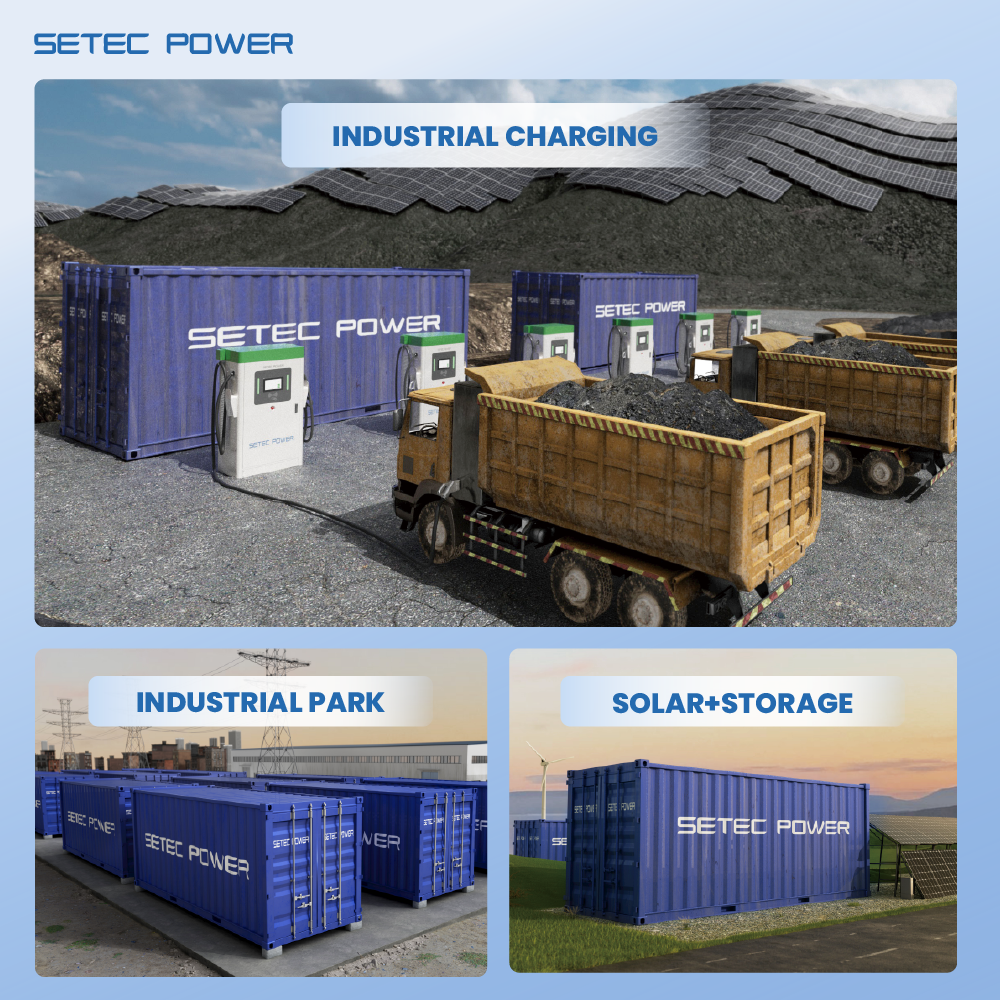 SETEC POWER 430kWh Industrial Container All-in-One BESS Solution for Commercial Peak Shaving and Small Microgrid.