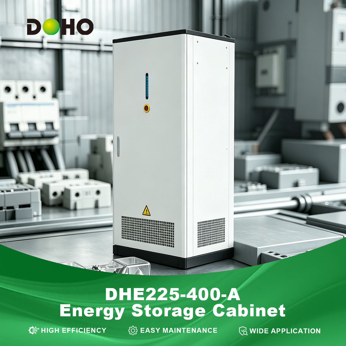 DOHO DHE225-400-A 50kW/100kWh Lithium Ion Hybrid Energy Storage Cabinet IP54-Rated Smart Air-Cooled LFP Battery On/Off-Grid