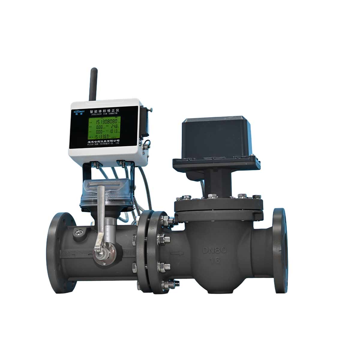 DN80 Hade Digital Gas Turbine Meter | Aluminum Smart Prepaid Metering System Dual Display Valve IC Card Remote Monitoring OEM