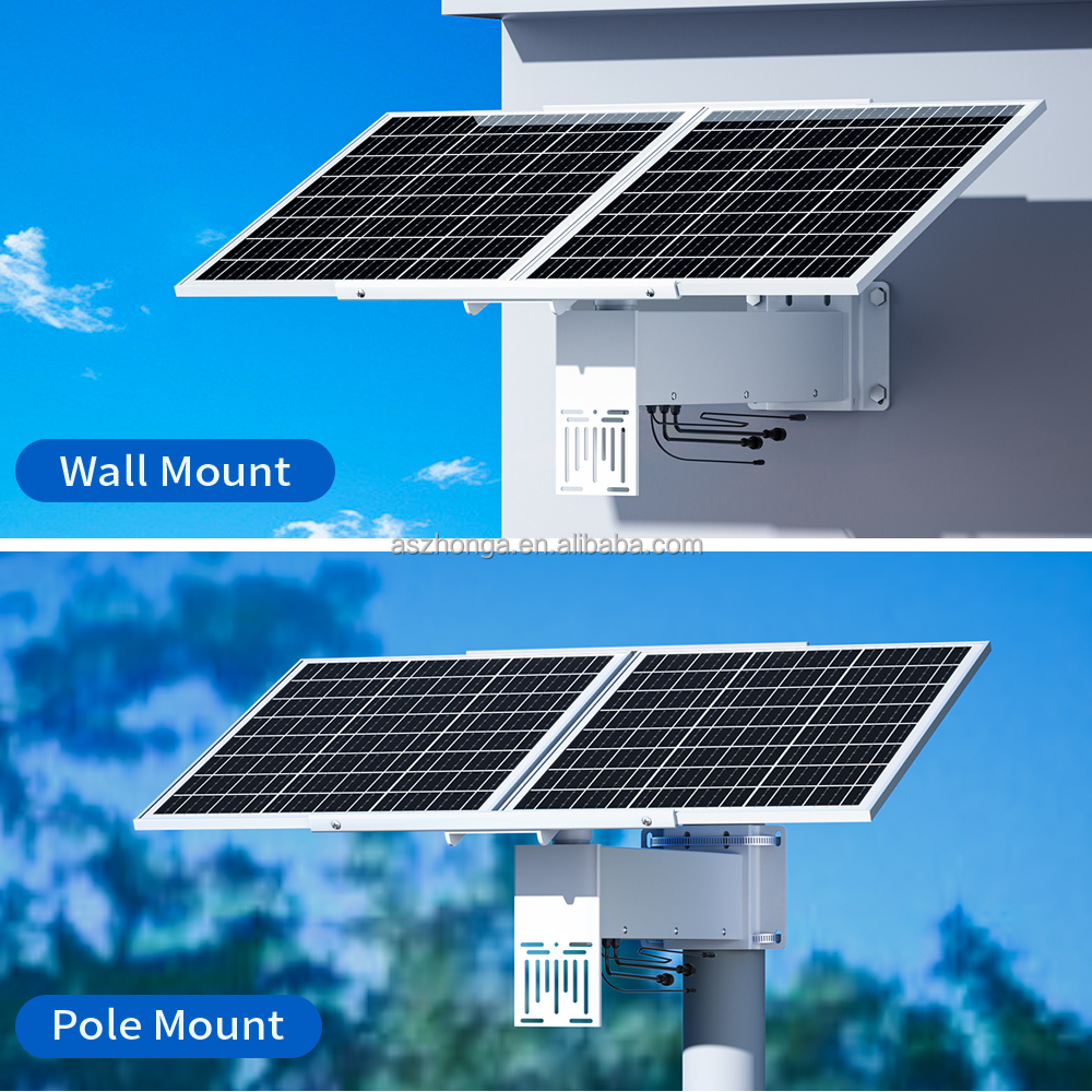 Solar System Off-grid Energy Storage System Lithium Battery for Home Farm Island Outdoor 4G Router Lighting Surveillance Camera
