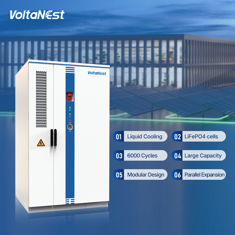 VoltaNest Liquid Cooling 125kW 420/370kWh C&amp;I ESS Cabinet LiFePO4 Solar Energy Storage System Commercial Industrial Grid IP54