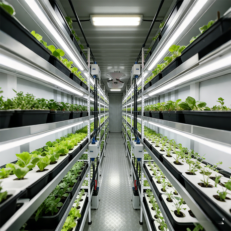 Modular Design Large Hydroponic Systems Vertical Farming Container Farm Steel Frame Mobile Plant Growing Equipment For Urban