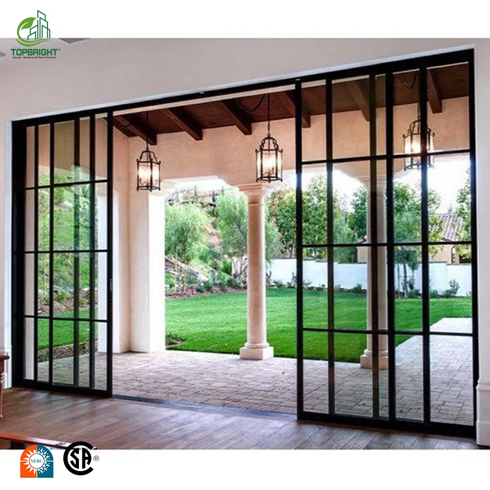 سعر المصنع العالي الجودة زجاج مقسى تصميم جرافيكي باب منزلق زجاجي