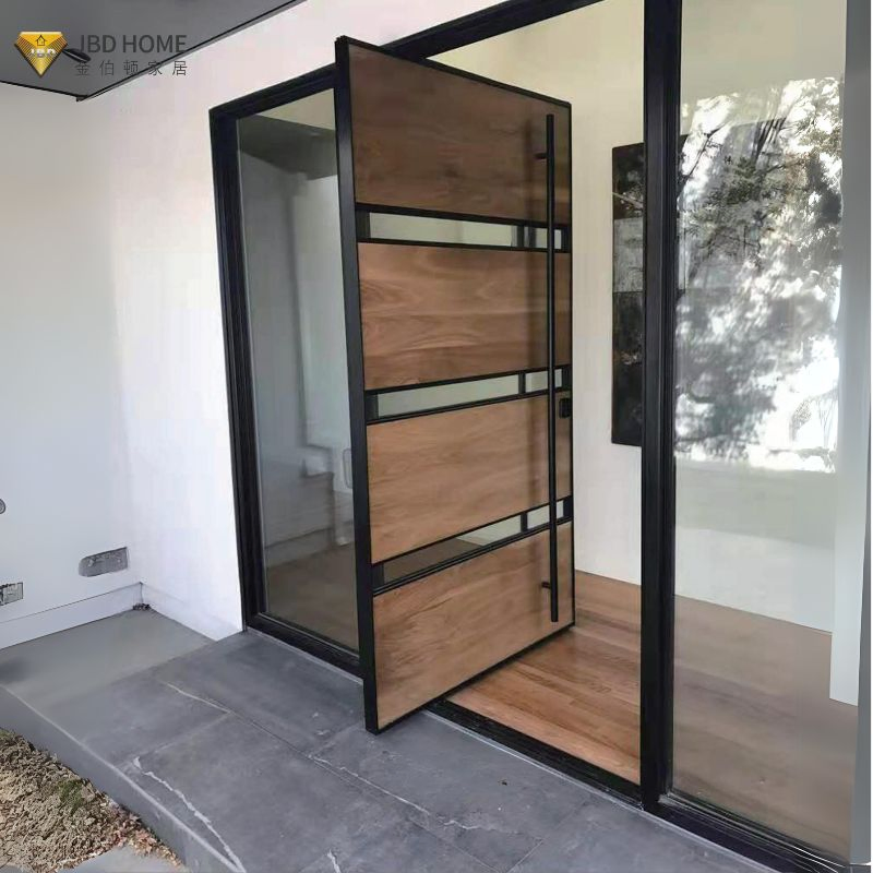 باب دخول خشبي معاصر بتصميم مخصص مقاوم للماء