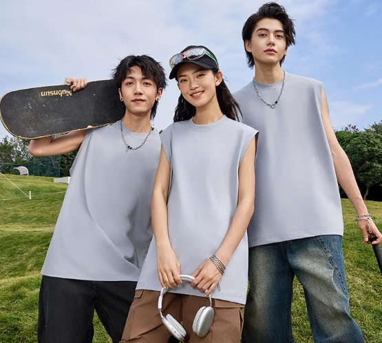 Oversized Sleeveless Tank Top for Men Women Cotton Summer Gym Muscle Shirt Casual Loose Fit Unisex Fitness Vest Tee