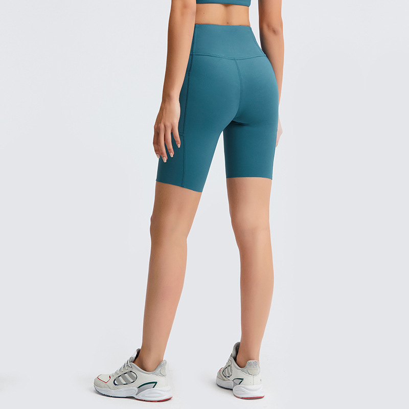 2021 Women Tummy Control Yoga Sports Fitness Biker Shorts With Pockets