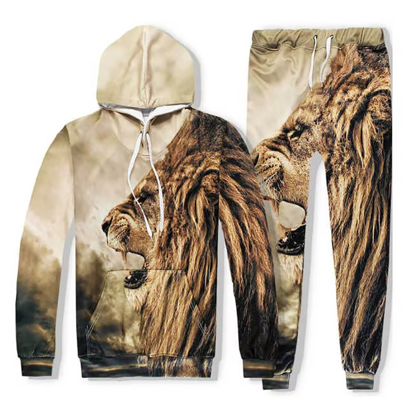 Hot Sale Men's Customized New Fashion Eco-Friendly Winter Tracksuit High Quality Colorful Heat-Transfer Printed Hooded Solid