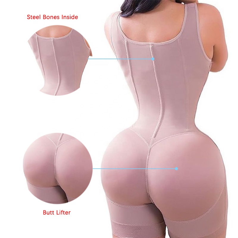 Wholesale Colombianas Waist Trainer Shaper Postoperatorias Bodysuits Liposuction Garments Compression Body Shaper With Bones