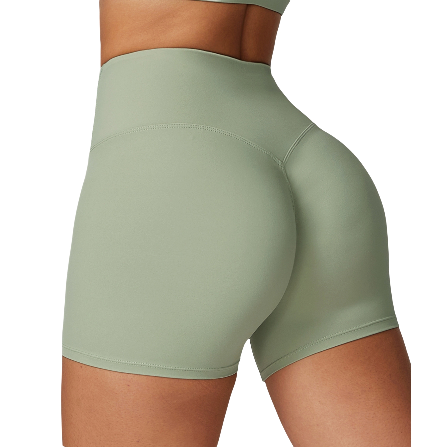 Women Slim High Waist Soft Butt Lifting Gym Short Pants Comfortable Running Biker Shorts Ladies Workout Solid Yoga Shorts