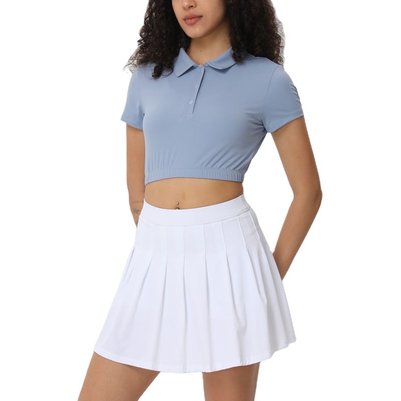 Clearance Discount Women Sexy Tennis Skirts Athletic Fashion Golf Badminton Solid Breathable Gym Push up Yoga Tights Sportswear