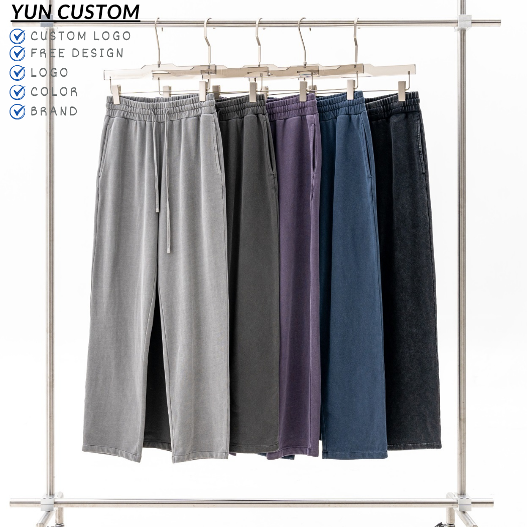 High Quality Mens Jogger Pants Straight Leg Sweatpants With Zipper Pockets Lightweight Cotton Custom DTG Printing Pants