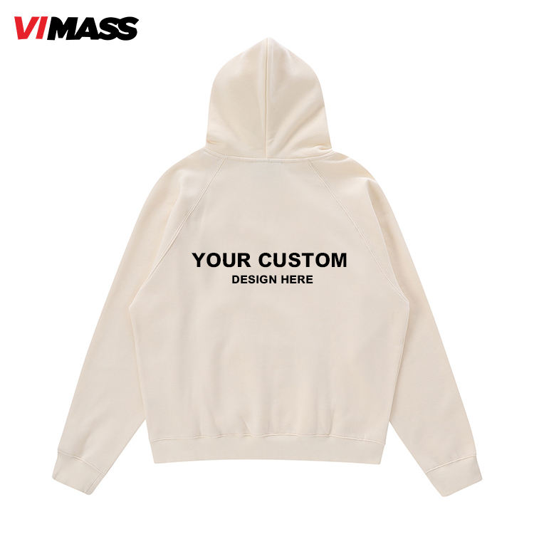 Premium Factory Heavyweight Cotton Blend Oversized Fit Custom Logo Print Streetwear Pullover Hoodie