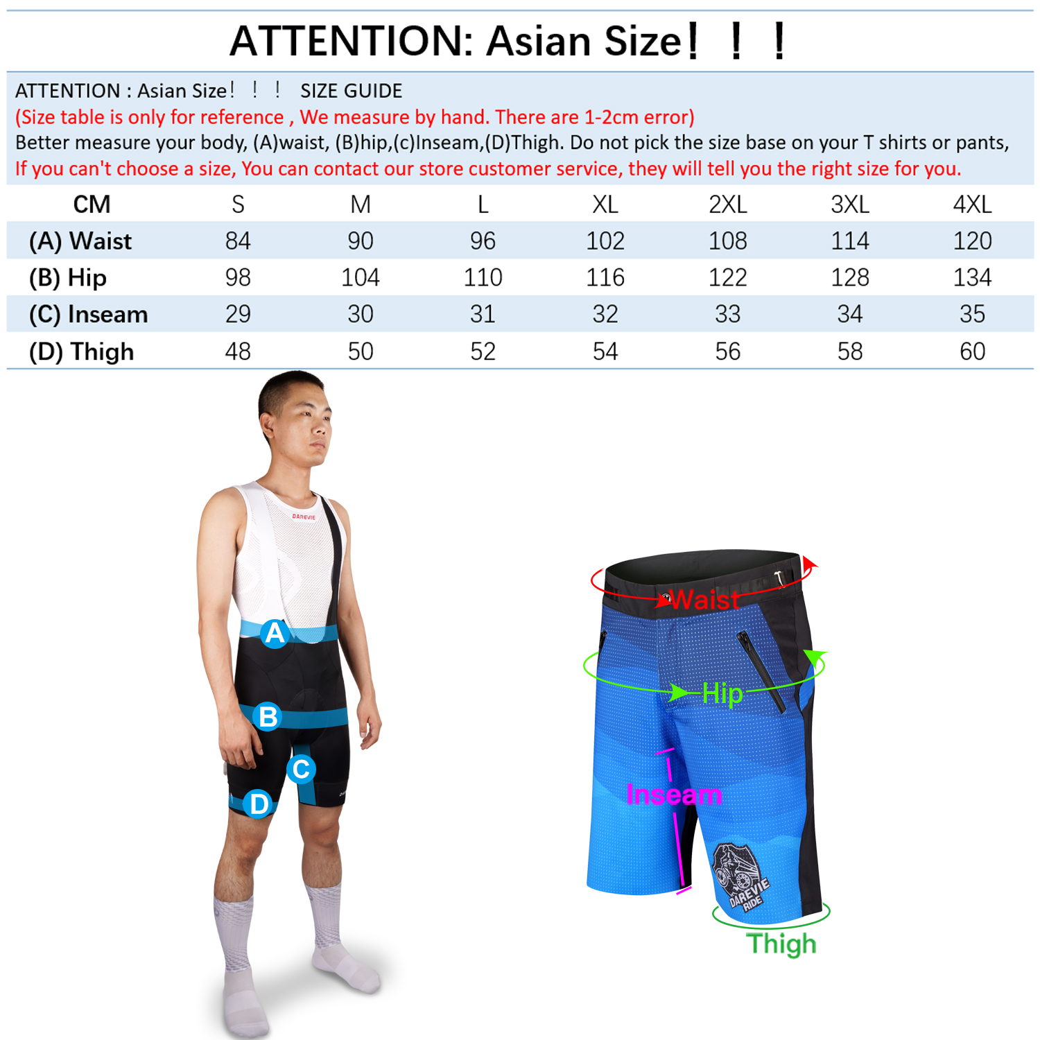 MTB bike shorts fitting