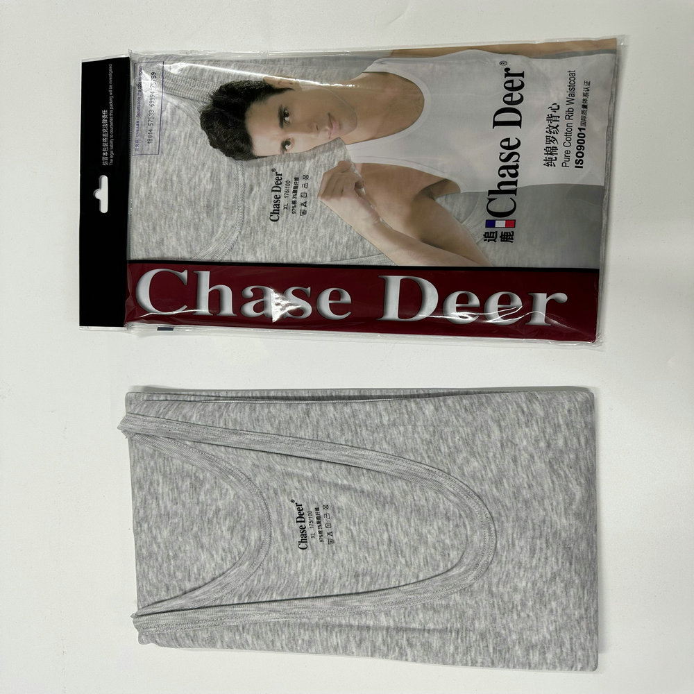 1.38 Dollar Model ZLF015 Singlet Breast M-2XL Chase Deer Pure Cotton Ribbed Gym Men Tank Top With All Colors