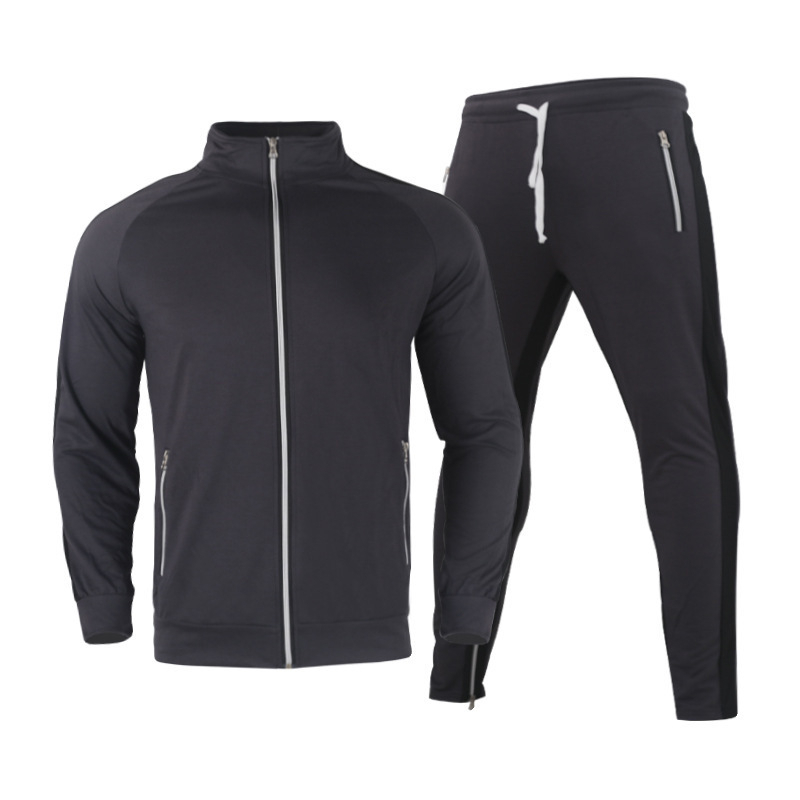 Customized Winter Solid Printed Regular Fit Men's Tracksuit Sports Set Gym Elastic Waist Polyester/Cotton Quick Dry Breathable