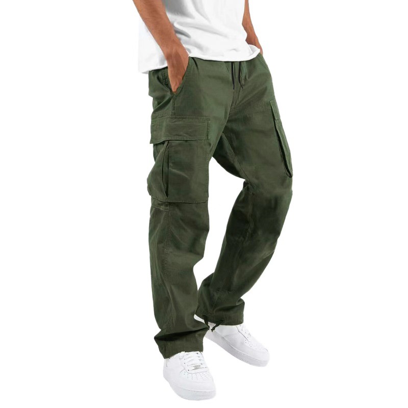 Competitive Price Factory Supply Mens Cargo Pants with Side Pockets Trousers for Men Regular Fit Casual Pants