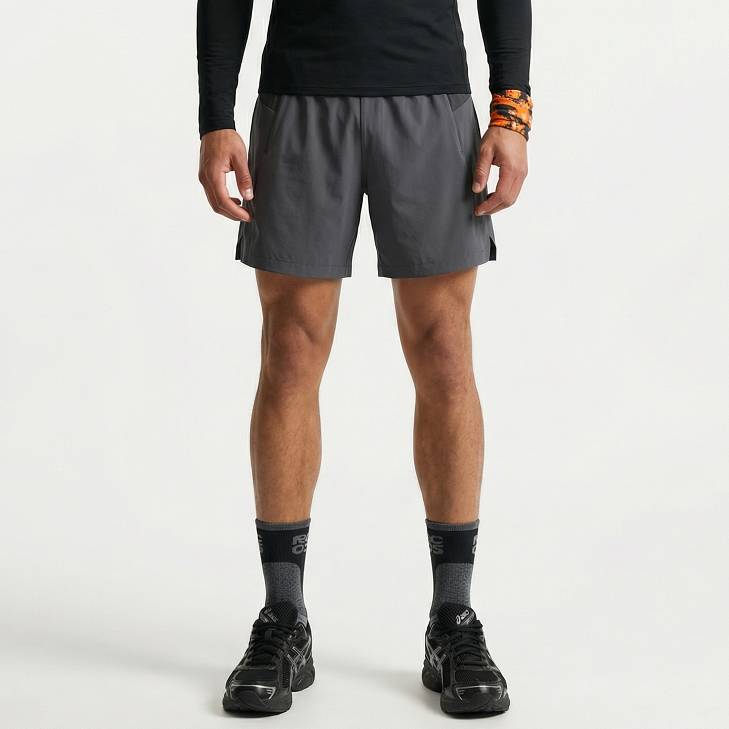 QUICKSHOW Men's Trail Running Shorts Breathable Lightweight Zipper Pockets Quick Dry Workout Gym Athletic Activewear Shorts