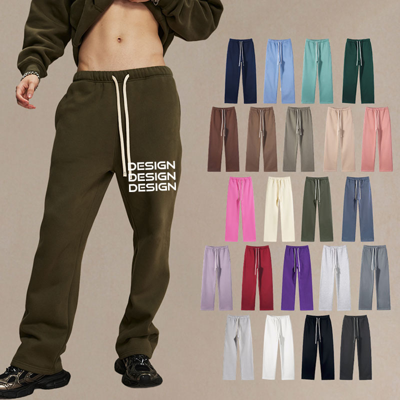 2026 Hot Selling 100% Cotton Elastic Waist Hip Hop Sweatpants Soft Comfortable High Quality Unisex Heavyweight Winter Joggers