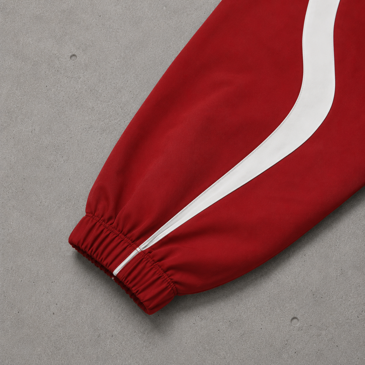 100GSM Nylon Twill Windproof Color Block Panel Splicing Adjustable Drawstring Hood Streetwear Men Tracksuit Fabric Detail
