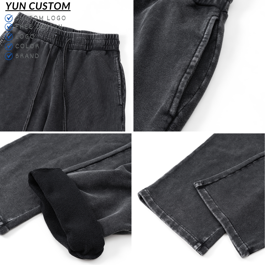 High Quality Mens Jogger Pants Straight Leg Sweatpants With Zipper Pockets Lightweight Cotton Custom DTG Printing Pants