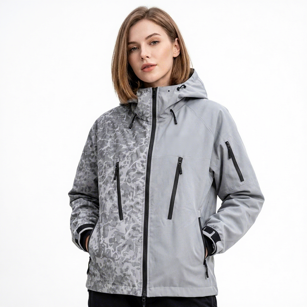 Custom Sporty Summer Clothing Manufacturer Plain Dyed Patchwork Thermochromic Heat Reactive Water Reactive Hooded Racer Jacket