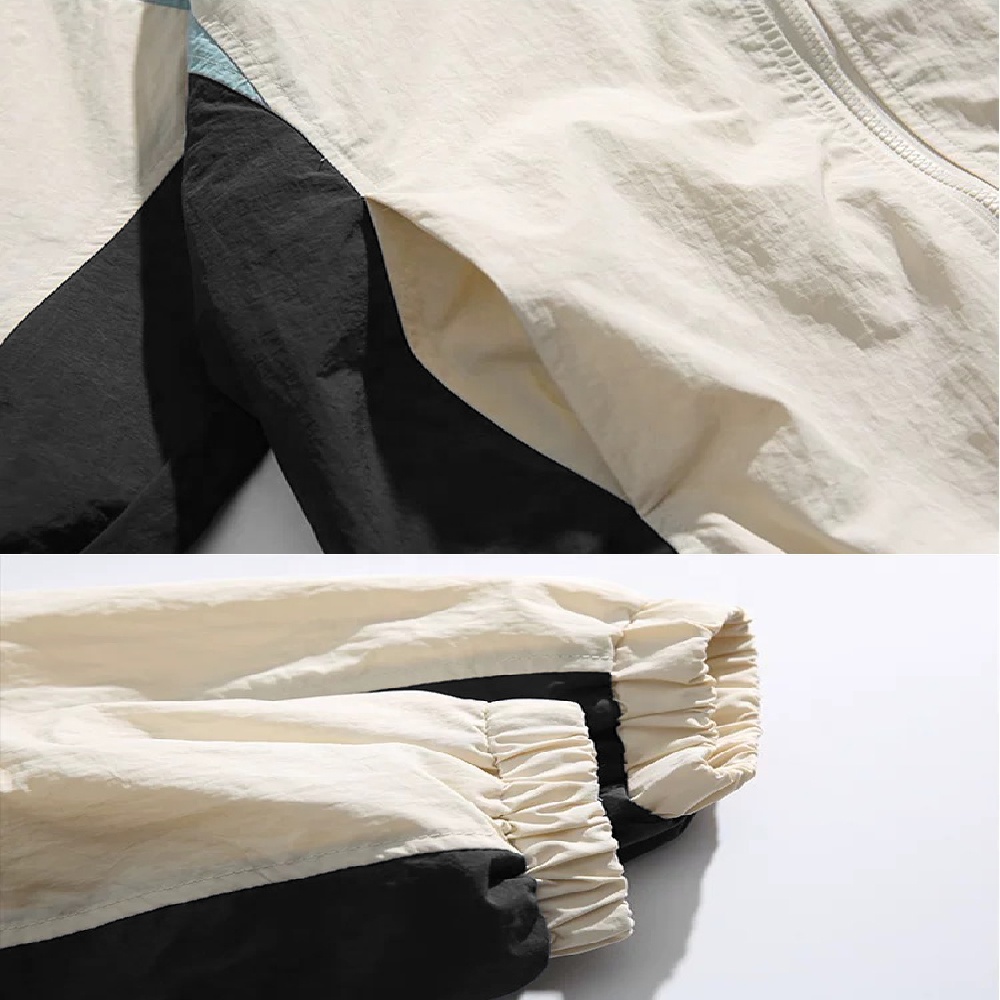 High Quality Custom Logo Men's Lightweight Jackets Outdoor Coat Malestitching Color Casual Running Windbreaker Jacket for Man