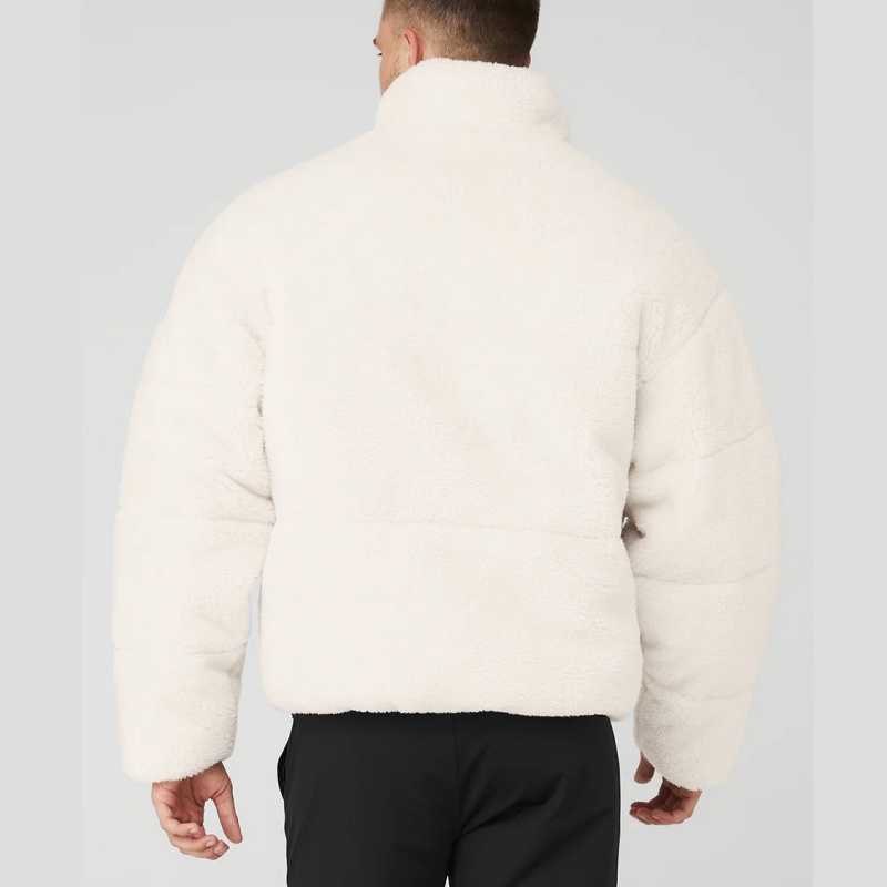 Designer High Quality Soft Shell Stand Collar Zipper up Outerwear Thick Waterproof Jacket Custom Winter Fleece Jackets for Men