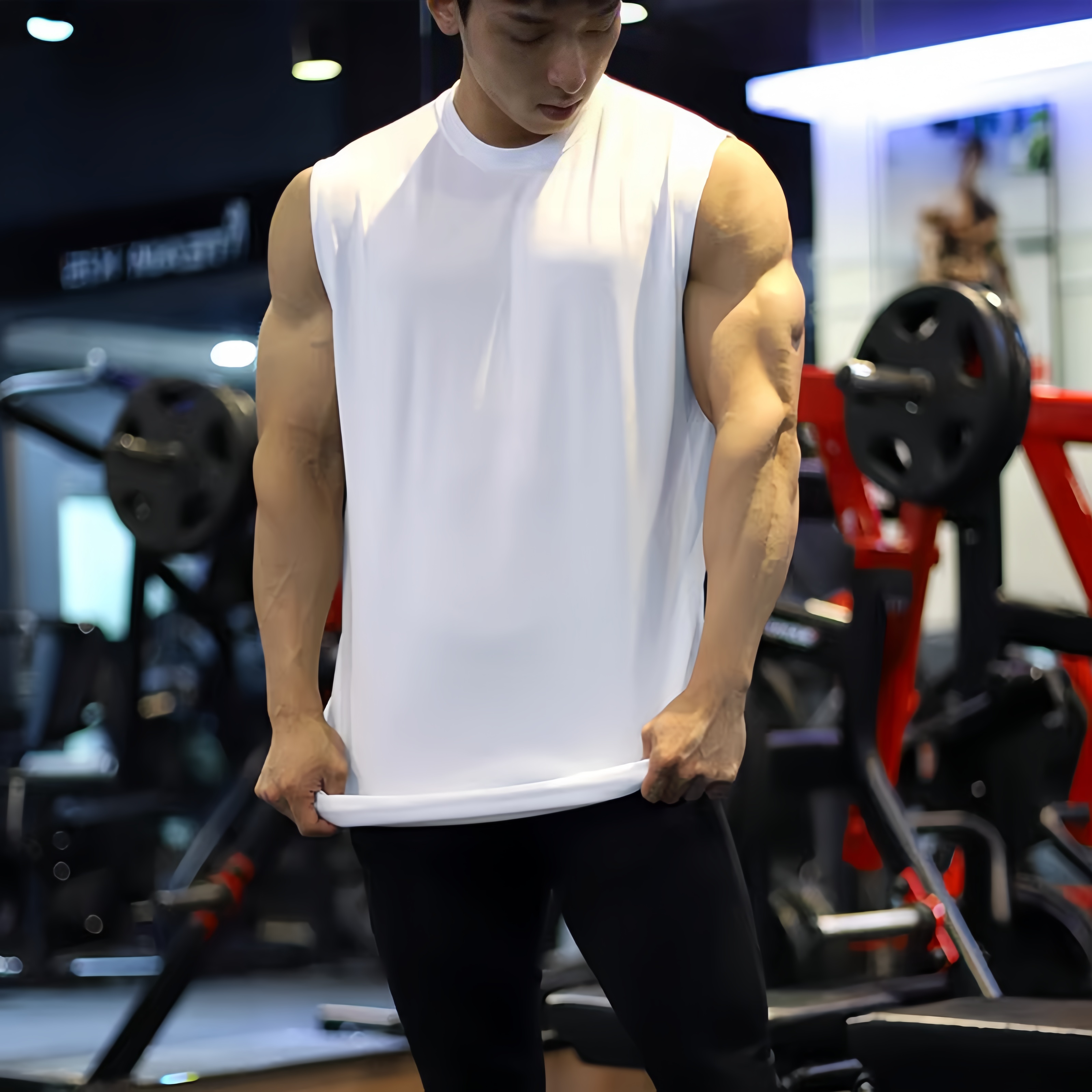 Wholesale Sports Workout Tank Tops Men Gym Singlets Custom Quick Dry Breathable Fitness Training Sleeveless Shirts